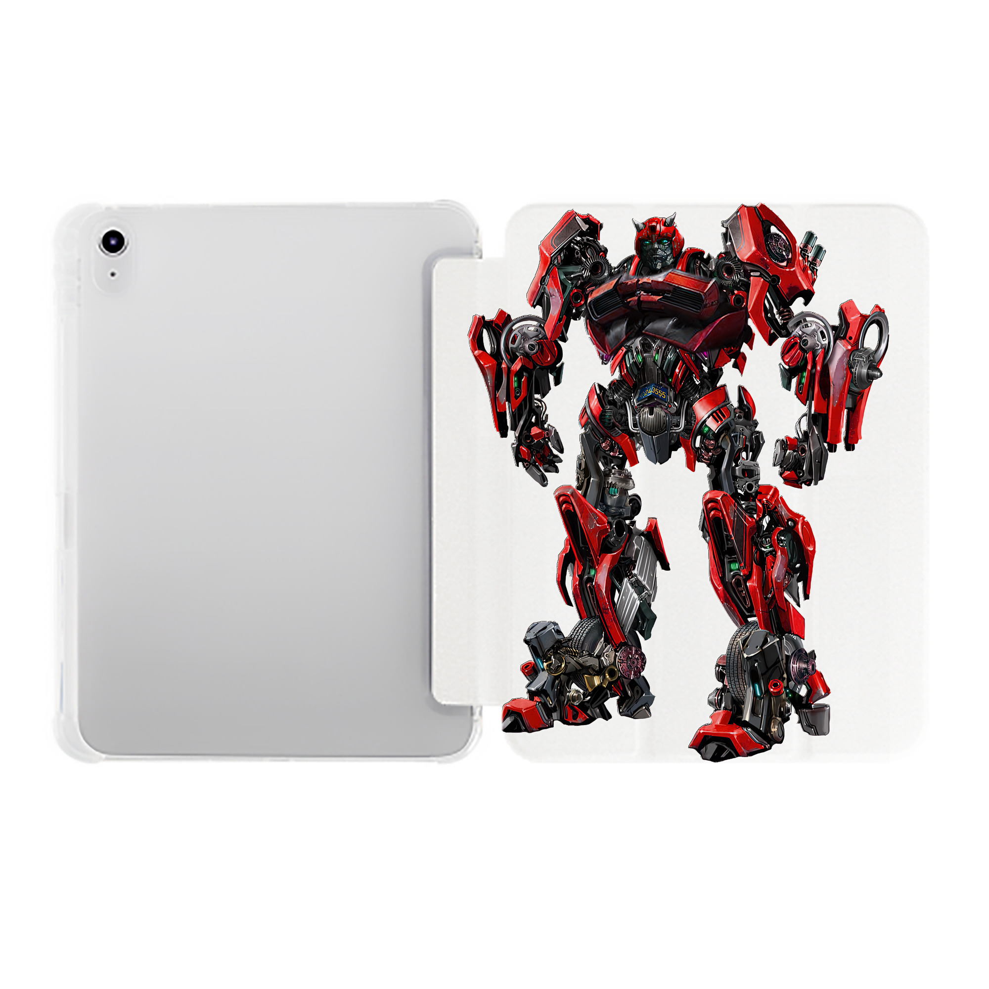 （画像用） Transformers トランスフォーマー IPad ケース ペン収納付き 三つ折りスタンド PUレザー×シリコン 対応機種9.5/10.5/10.9インチ